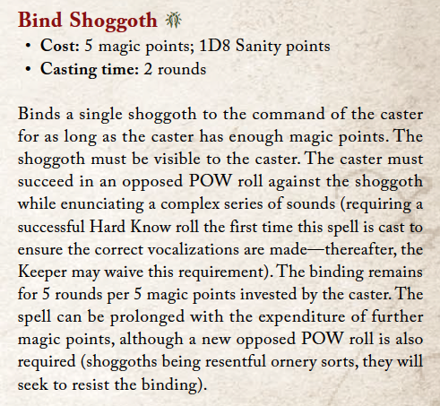 Spell - Bind Shoggoth