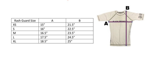 LADIES CUT BLACK TRIANGLE RASH GUARDS