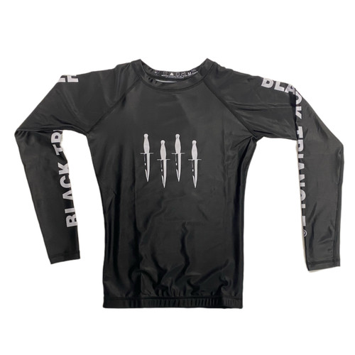 LADIES CUT BLACK TRIANGLE RASH GUARDS