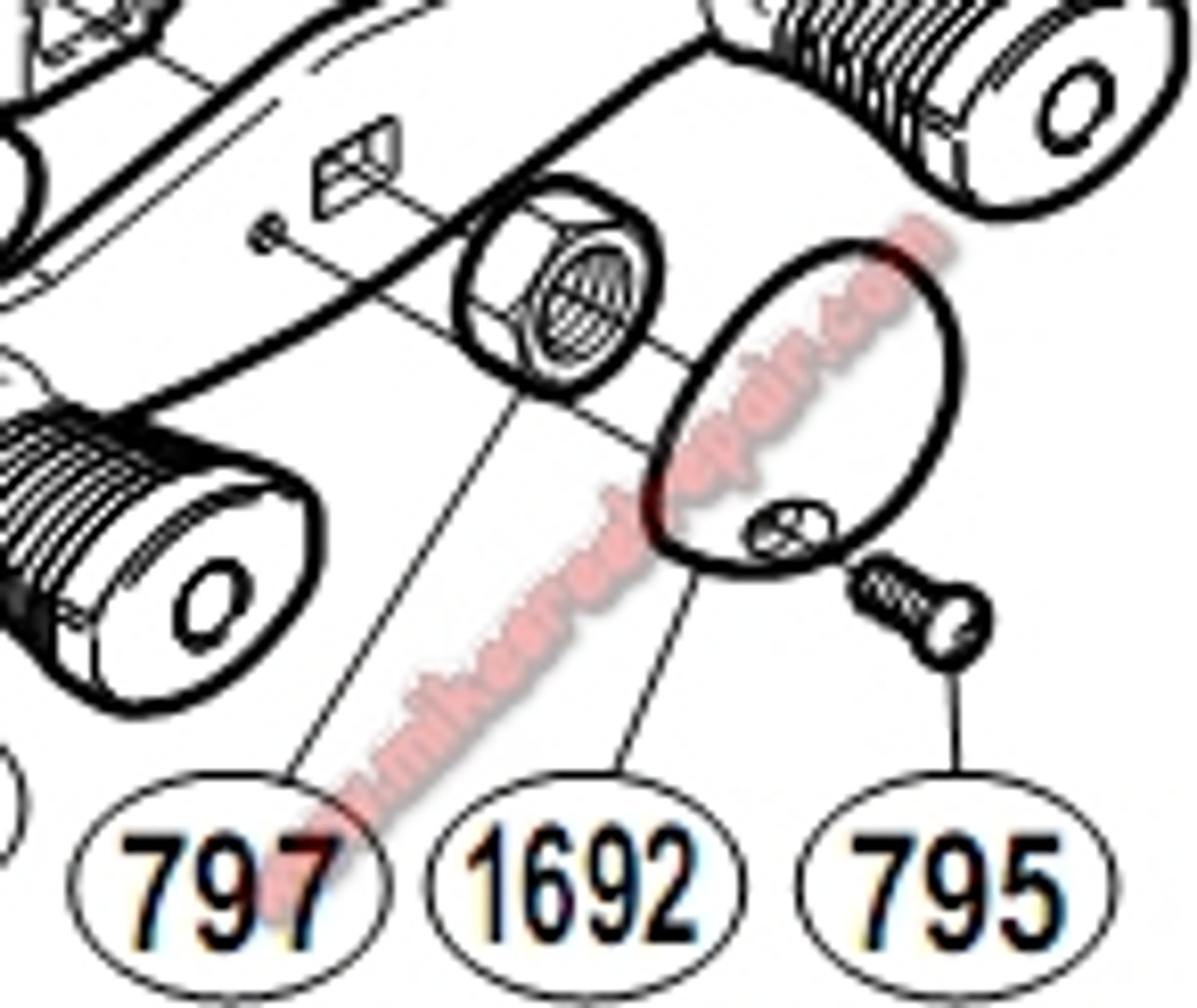 BNT0795 HANDLE NUT PLATE SCREW (USE 10QG1)