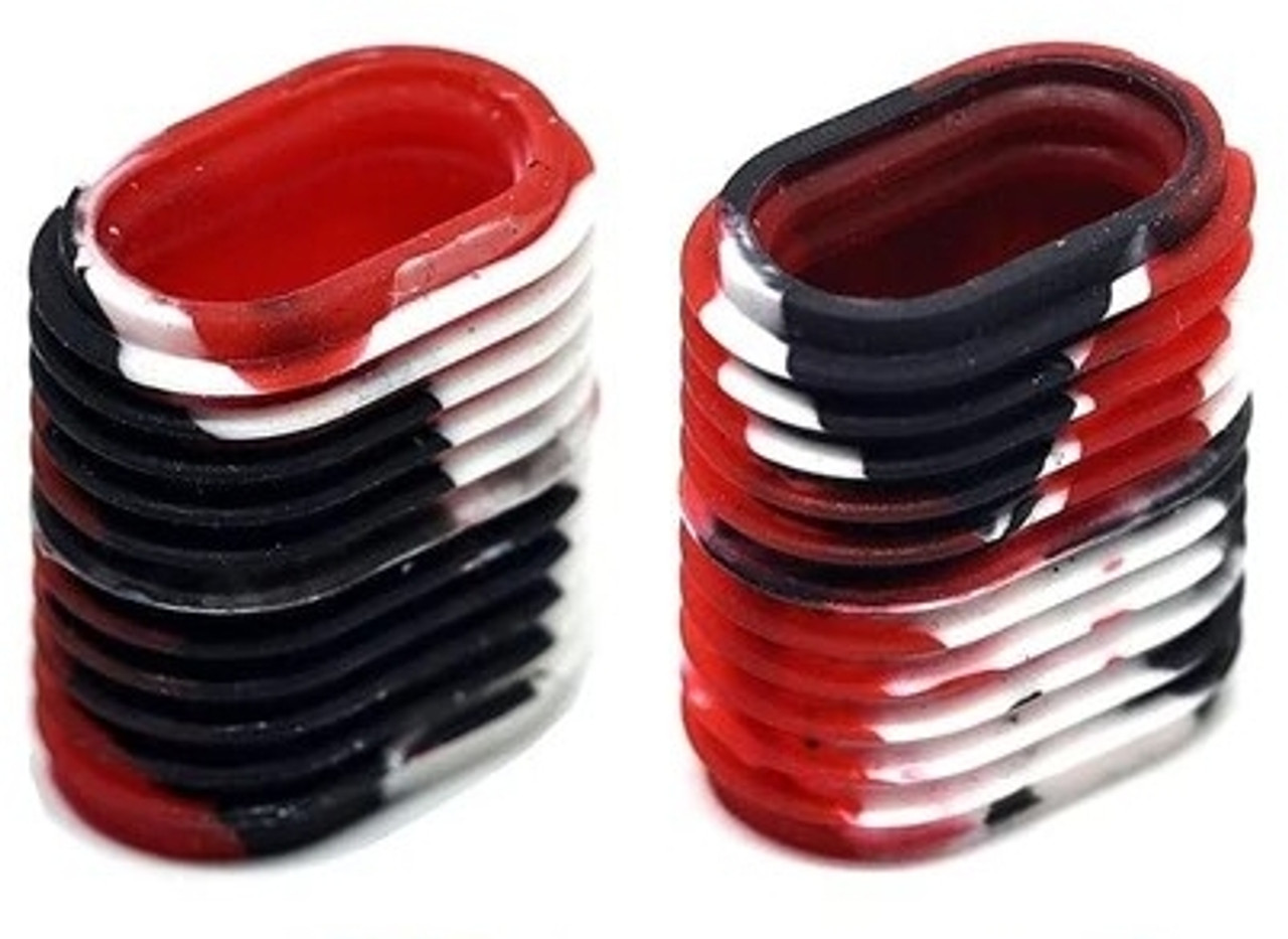 REEL GRIP - BLACK/RED/WHITE. PAIR