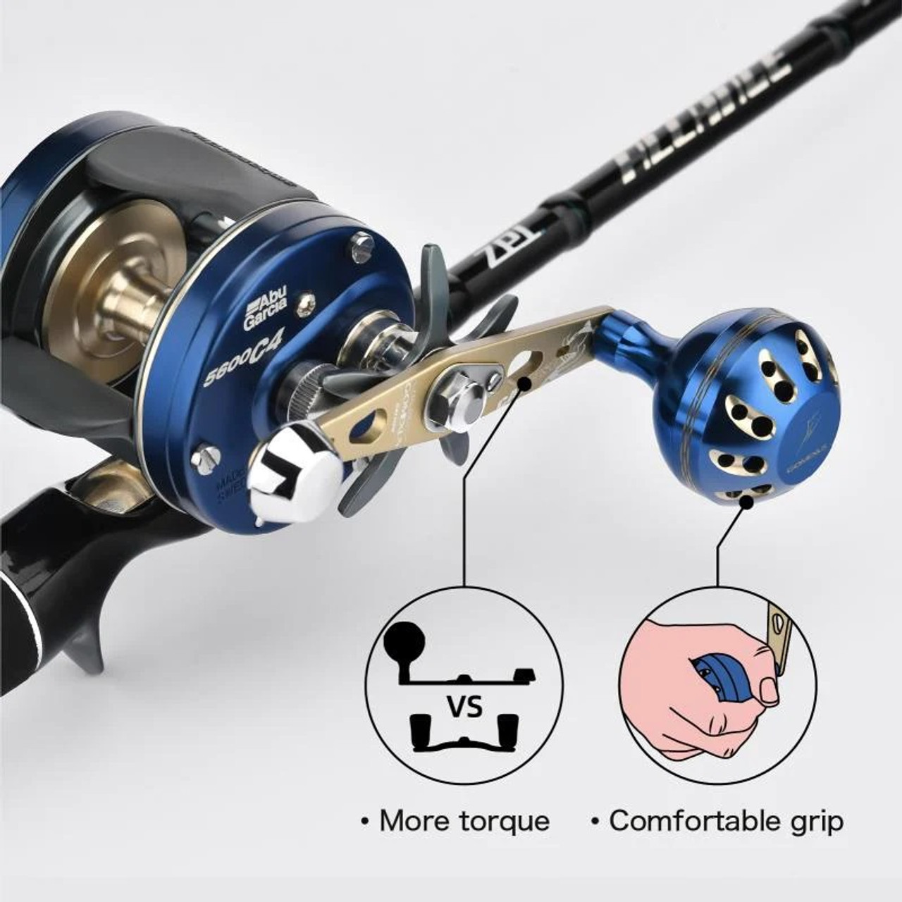 Gomexus Power Handle for Conventional Reel for Abu