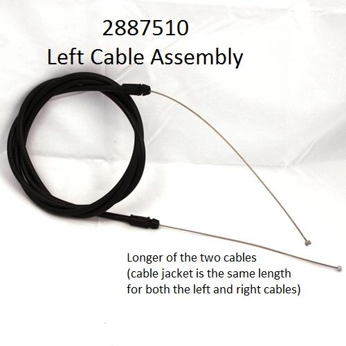 2887510 CABLE ASSY-LEFT (5') BAGGED