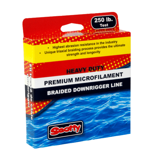 Scotty 2200, 200' 250# Braided Microfilament Downrigger Line