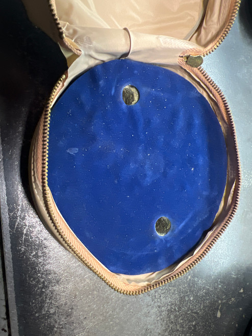 Rare Blue & White Hardy Fly Reel Case – Large 5.4" Zippered Pouch