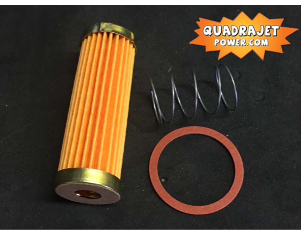 Fuel filter kit, long. Filter, early inlet gasket, spring