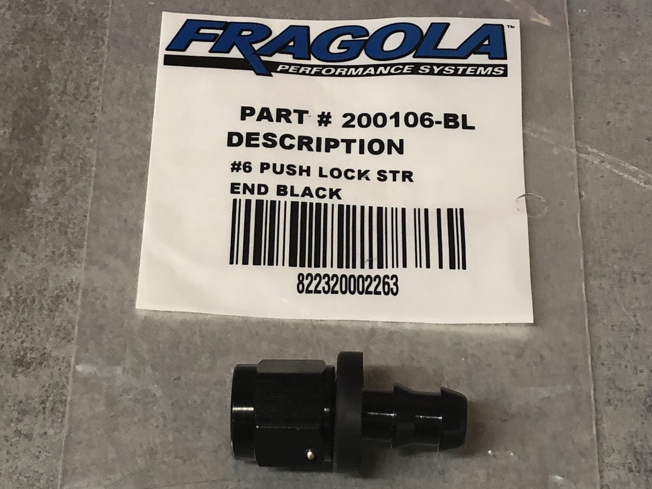 Straight Race Hose Ends – Series 8000 Push-Lite AN-6