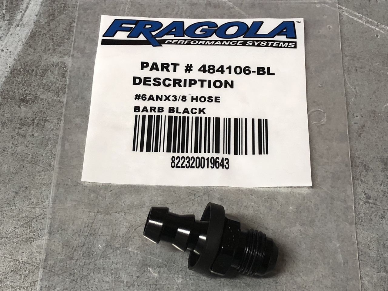 Hose Barb To A-N Adapter  3/8" hose barb -6