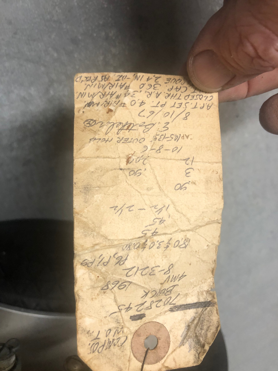 Buick 1968 350 4 speed 7028245 Engineering Master
