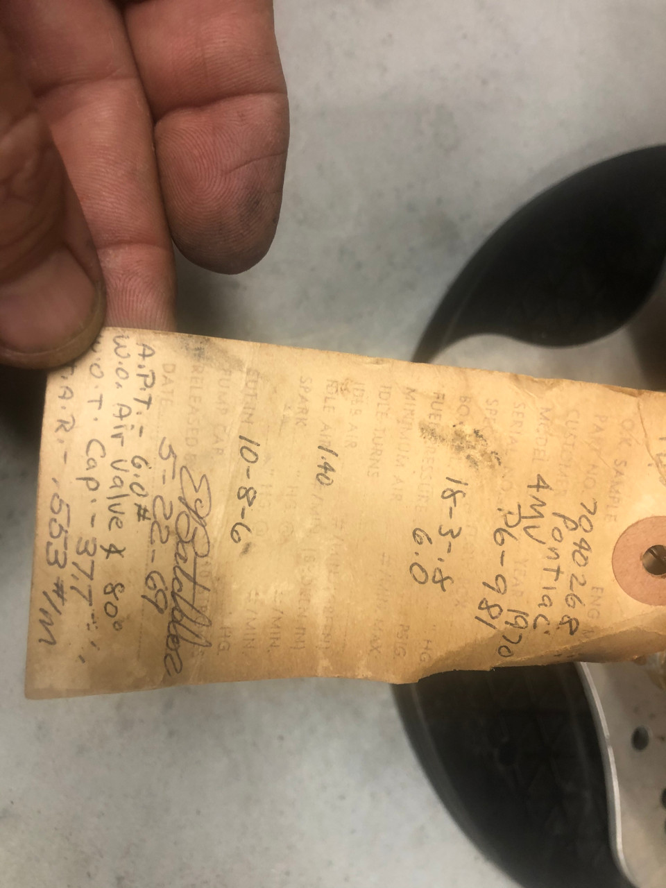 Pontiac 1970 455 7040268 ENGINEERING MASTER - Quadrajet Power Store
