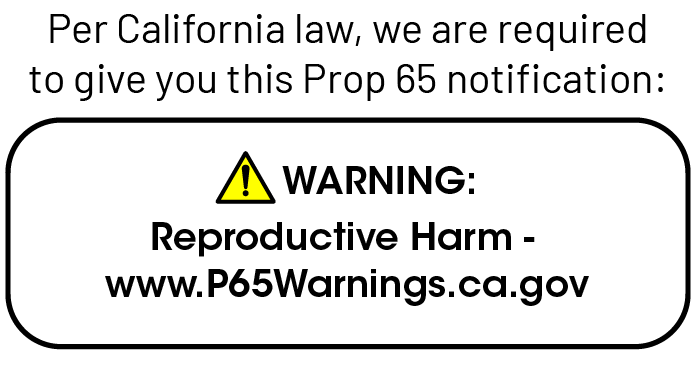 Prop 65 Warning