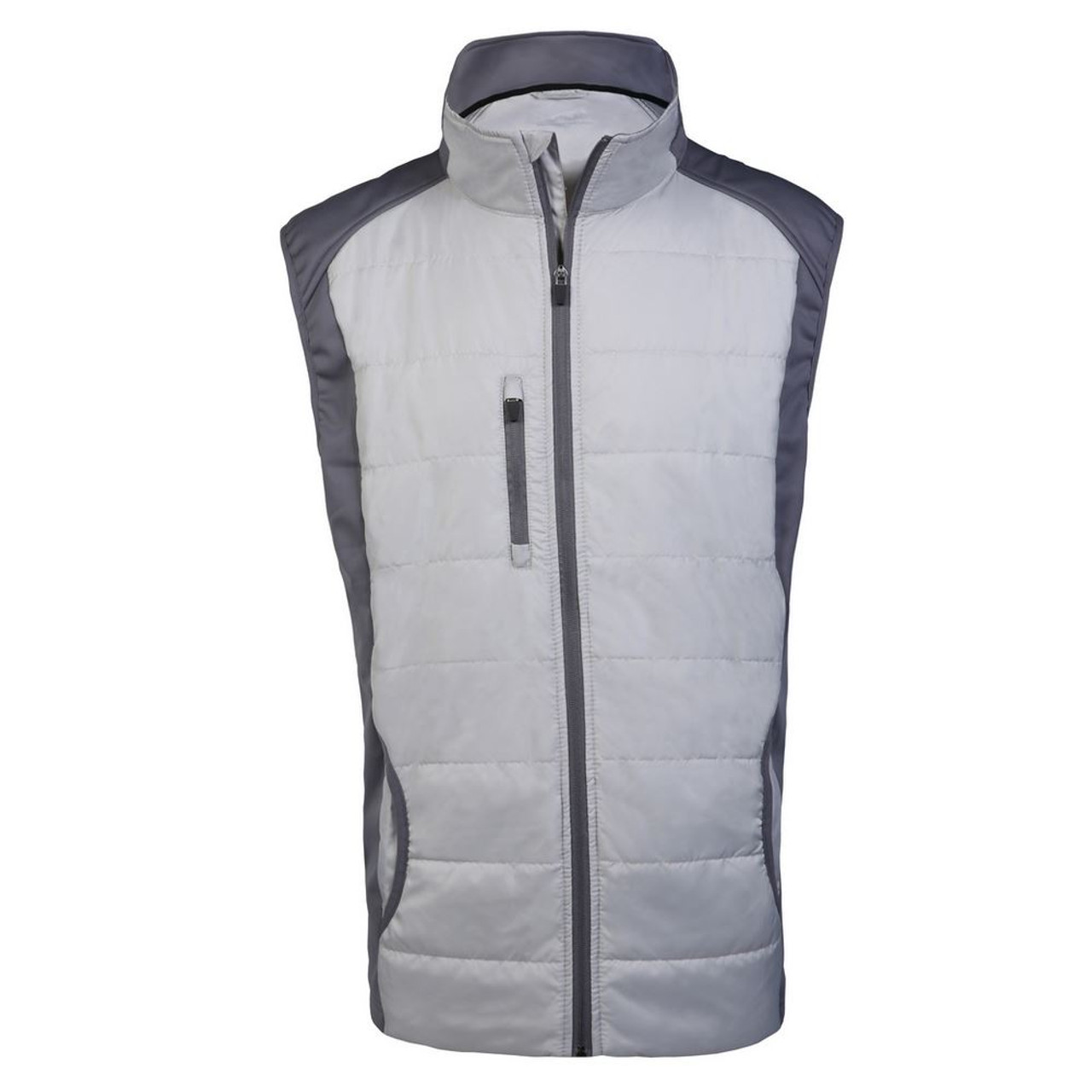 Woodworm Full Zip Padded Mens Gilet Golf Vest Grey - Woodworm.tv