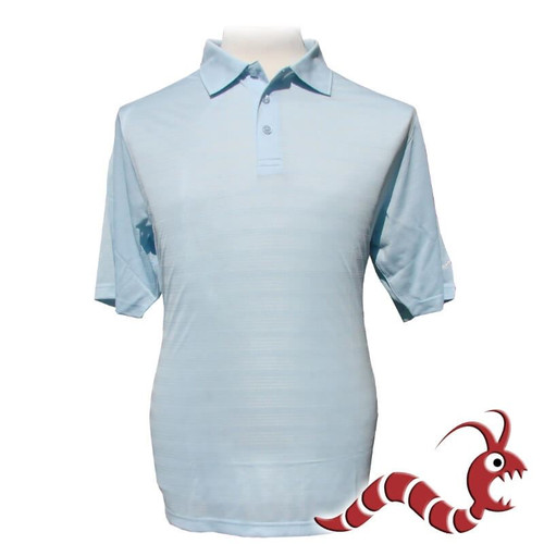 Woodworm Golf Pattern Polo Shirt Light Blue