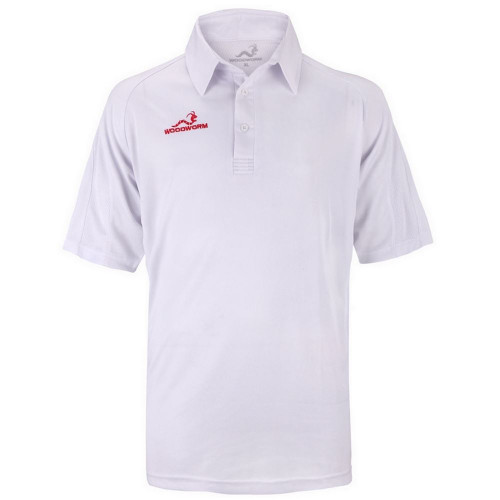 Woodworm Pro Cricket Short Sleeve Shirt, White