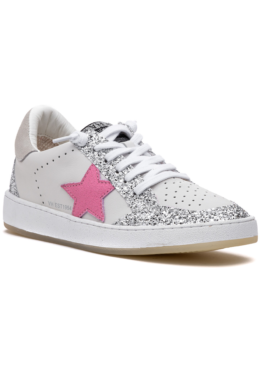 white glitter sneakers