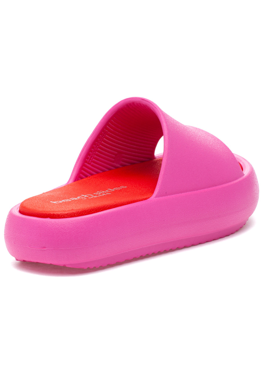 Beach Slides Squish Sandal Fuchsia/Red EVA