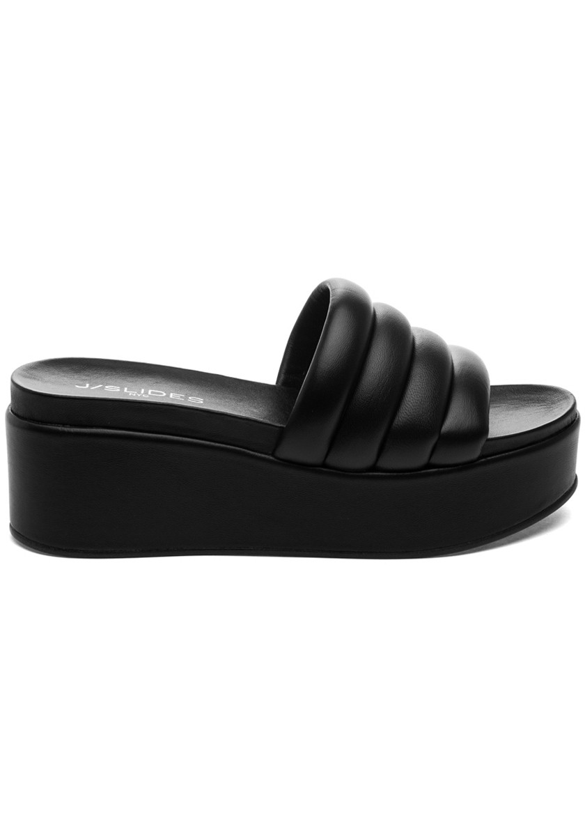 J/Slides Quirky Sandal Black Leather