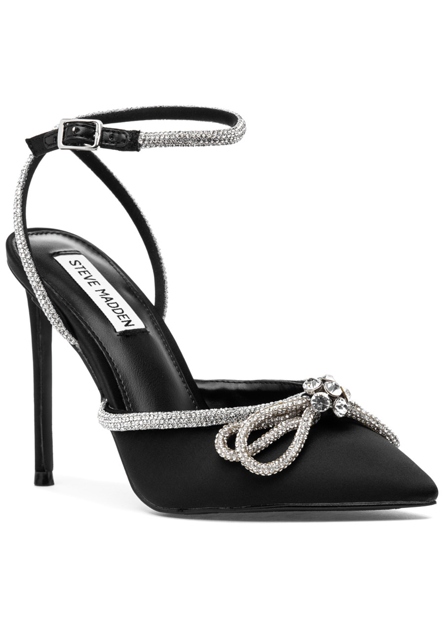 Steve Madden Viable Pump Black Satin