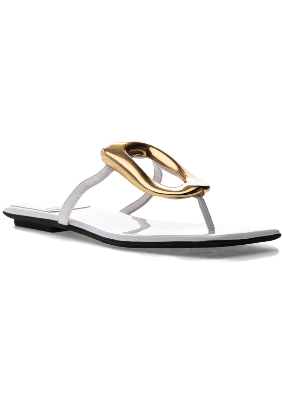 Linques-2 Sandal White Patent/Gold