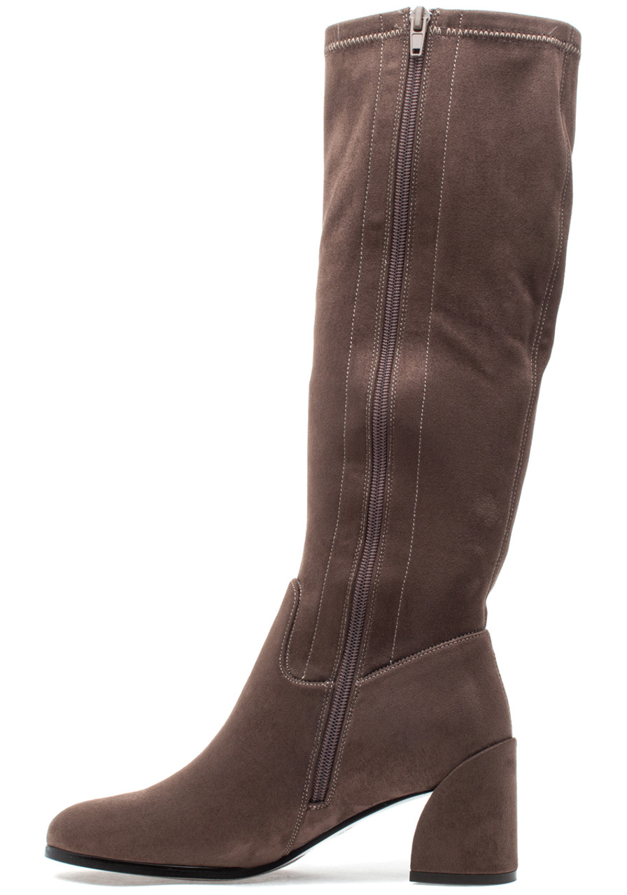 Jildor Caissy Boot Taupe Stretch Suede