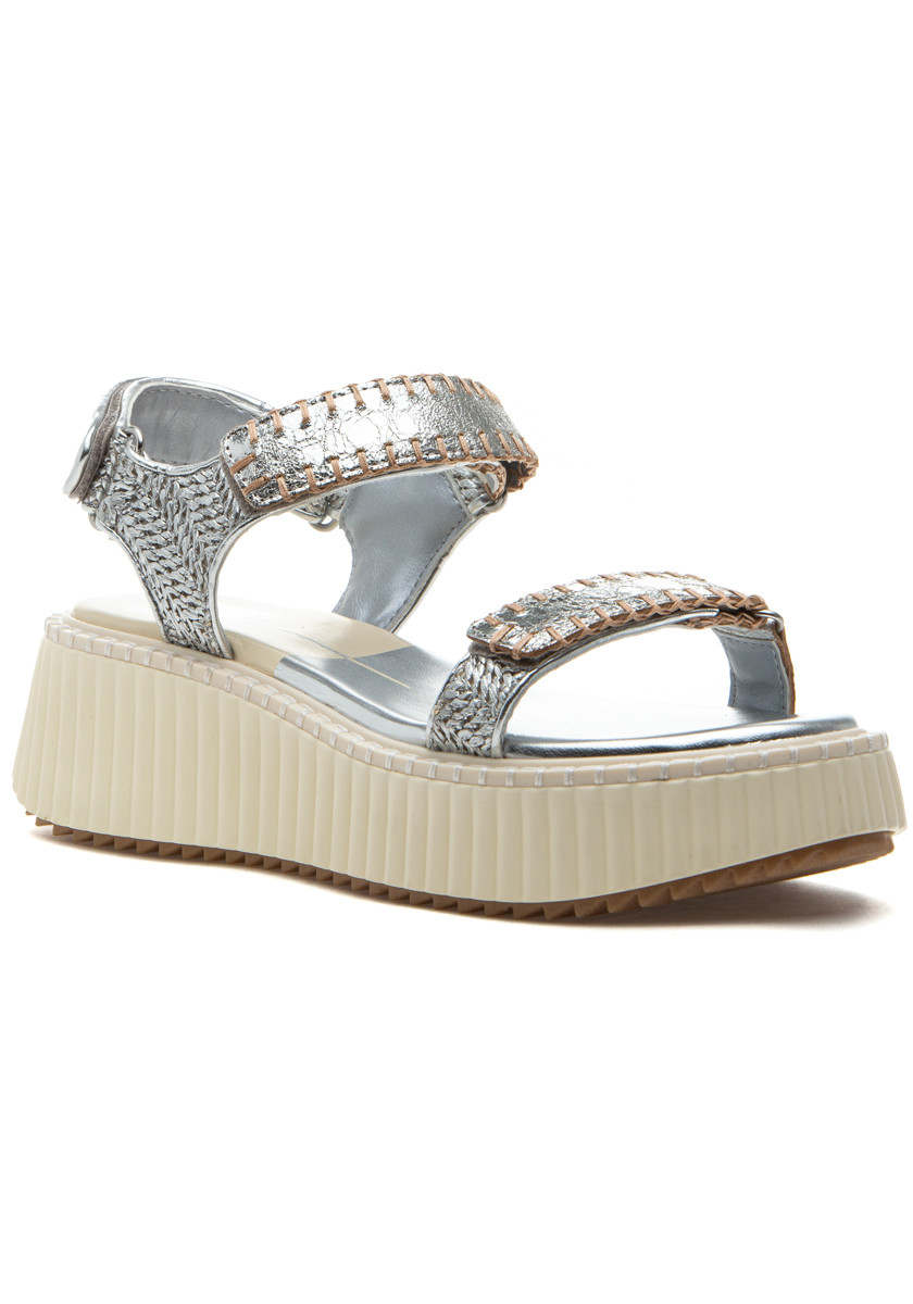 Dolce Vita Debra Sandal Silver Distressed Leather