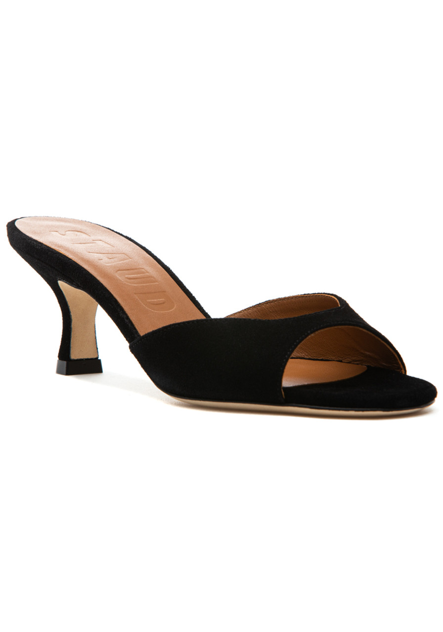 【関税込み】Staud ブラック Brigitte ミュール Staud Brigitte Mule Sandal Black Suede