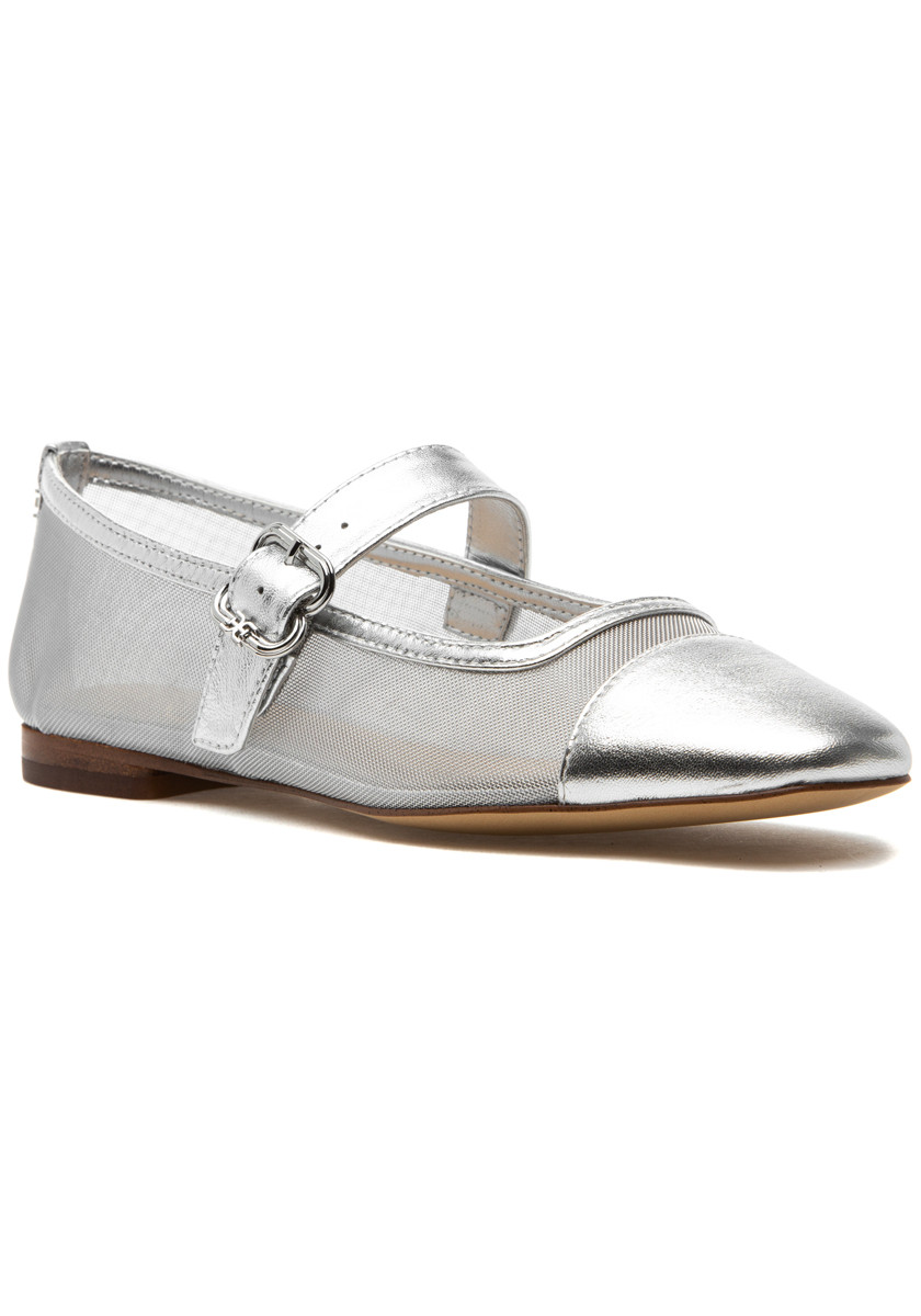 Sam Edelman Miranda Mary Jane Flat Silver Sam Edelman Miranda Mary Jane Flat Silver