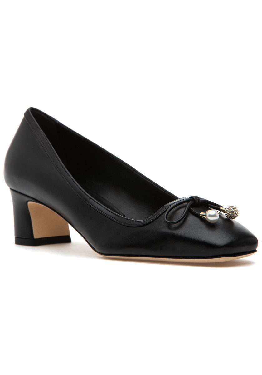Jimmy Choo Elme 45 Pump Black Leather