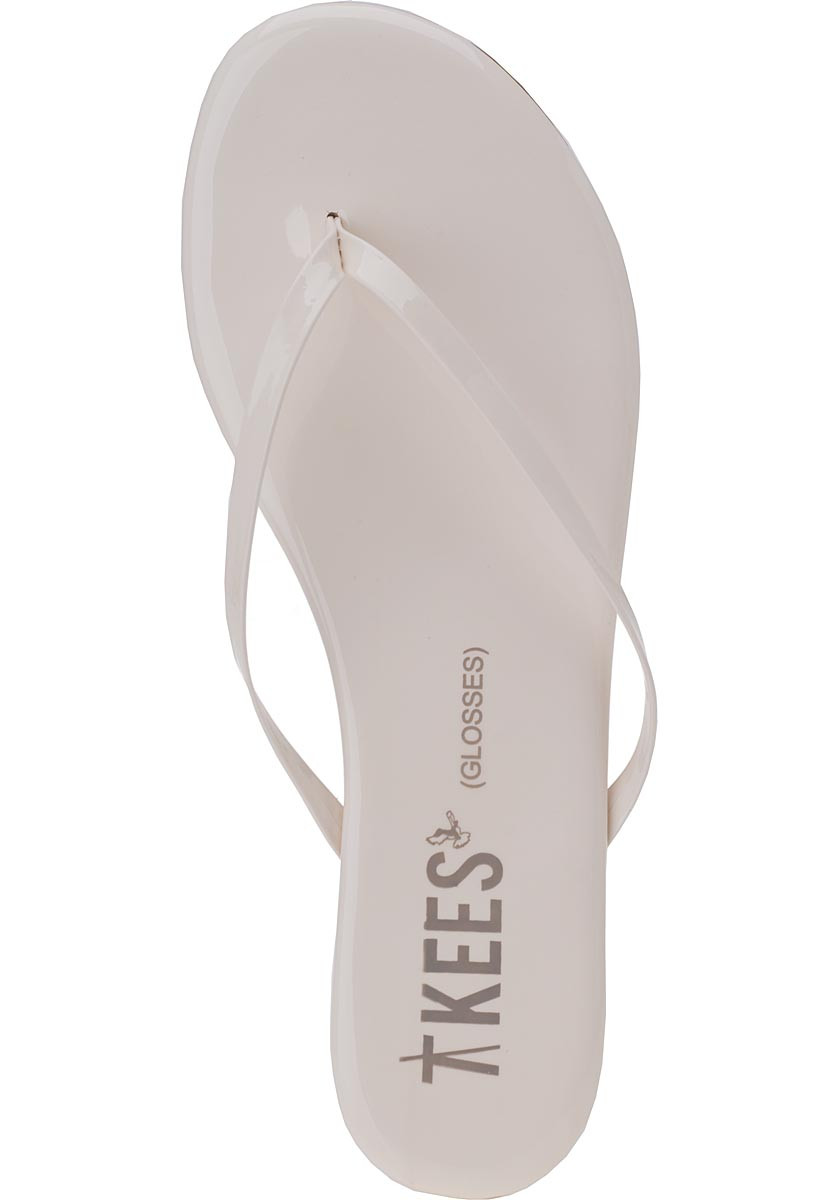 Tkees Glosses Flip Flop Marshmallow Patent Leather