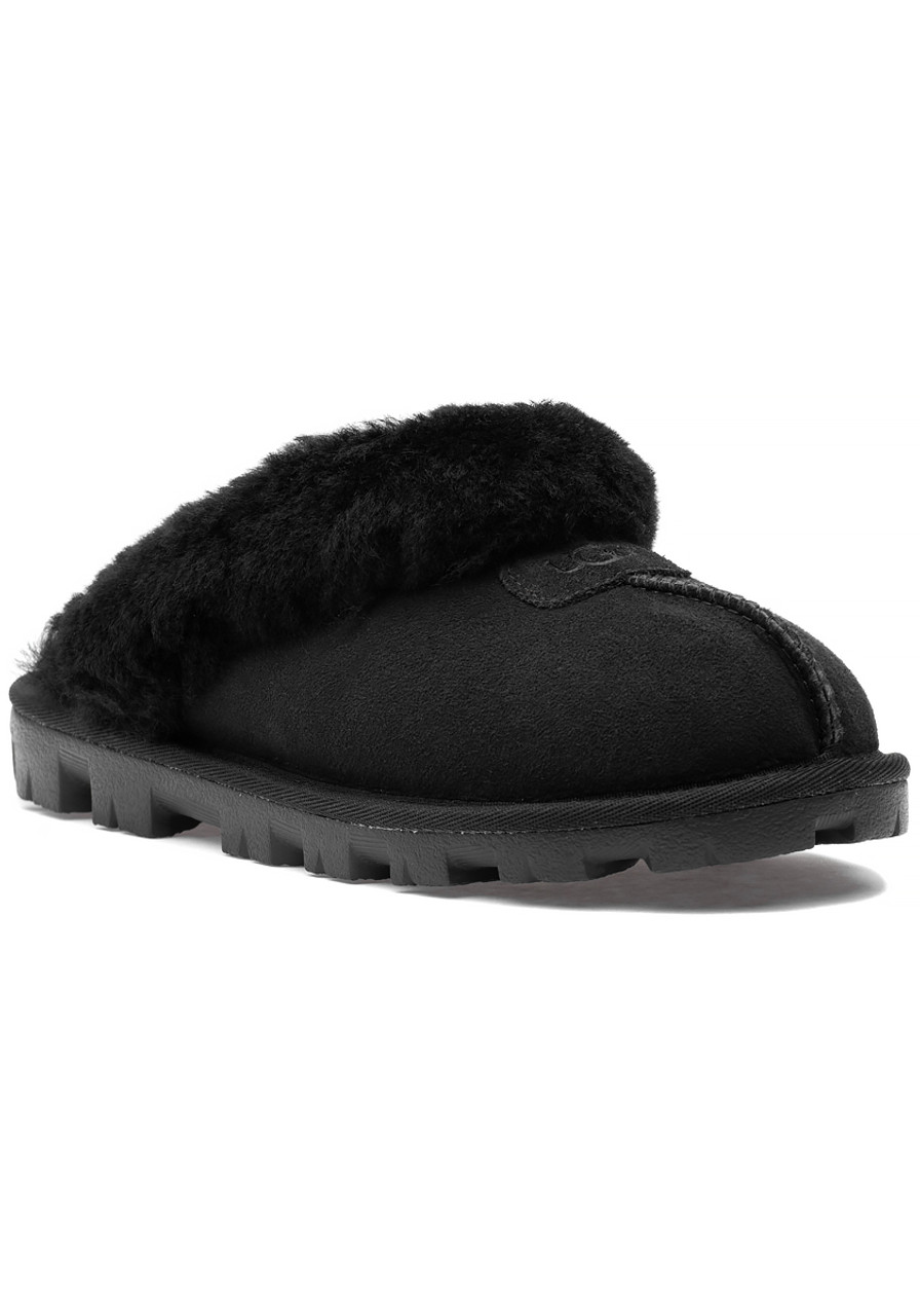 black suede slipper shoes