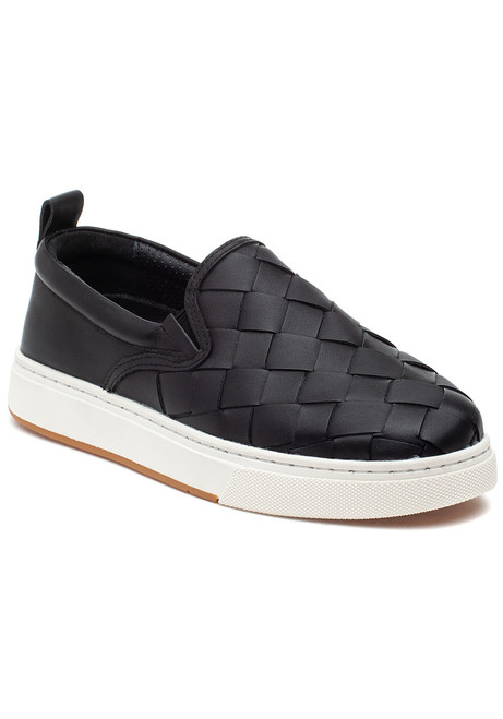 Junior Sneaker Black Leather - Jildor Shoes