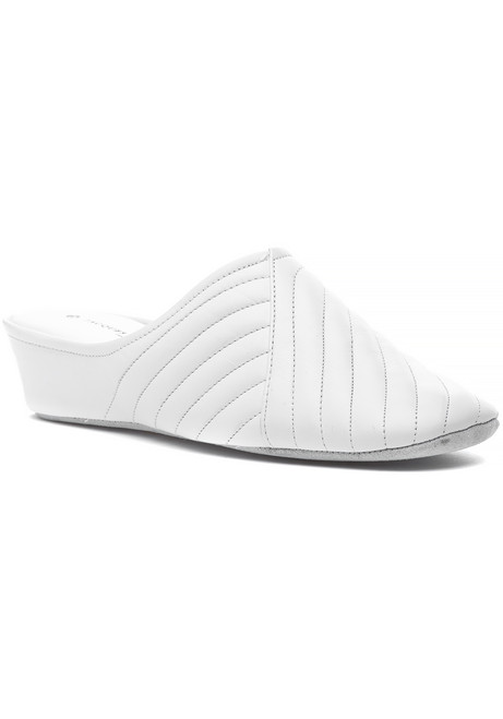 1221 Slipper White Leather