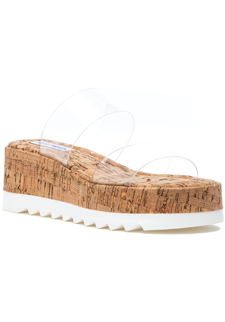 Steve Madden Travel Stud Sandal in Clear • Impressions Online Boutique