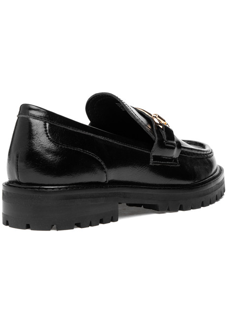 レザー【STEVE MADDEN】バクスター ブロックヒール ローファー BAXTER Black Leather Women's Block Heel Loafer – Steve Madden