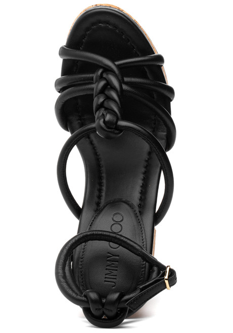 【JIMMY CHOO】Clare Wedge 130-Nap-Smoky Blue ★関税送料込み Jimmy Choo Clare Wedge 130 Sandal Black Leather