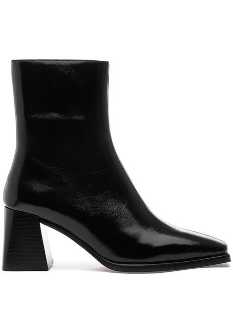 Jeffrey Campbell Sherpal Leather Block Heel Bootie