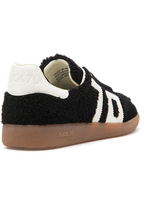 【LAZYZ】Teddy Room Shoes Back 70 Teddy Sneaker Black White