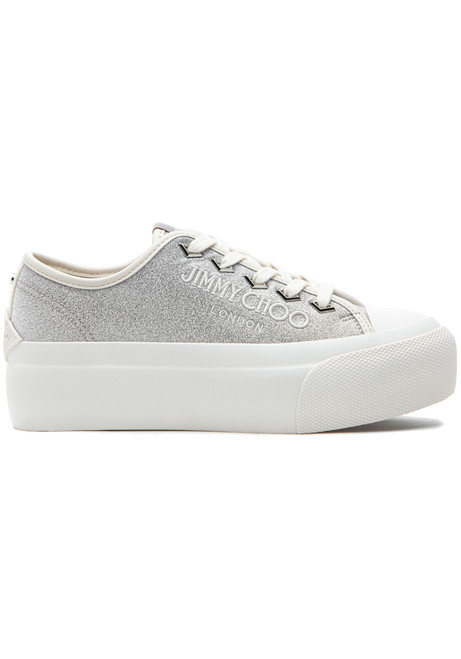 Jimmy Choo Palma Maxi/F Sneaker Silver/Latte