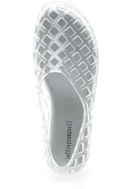 Jeffrey Campbell Jellz Flat Clear Silver