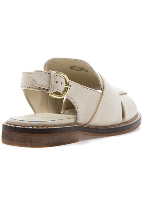 Free People Libby Fisher Flat Chalk Leather