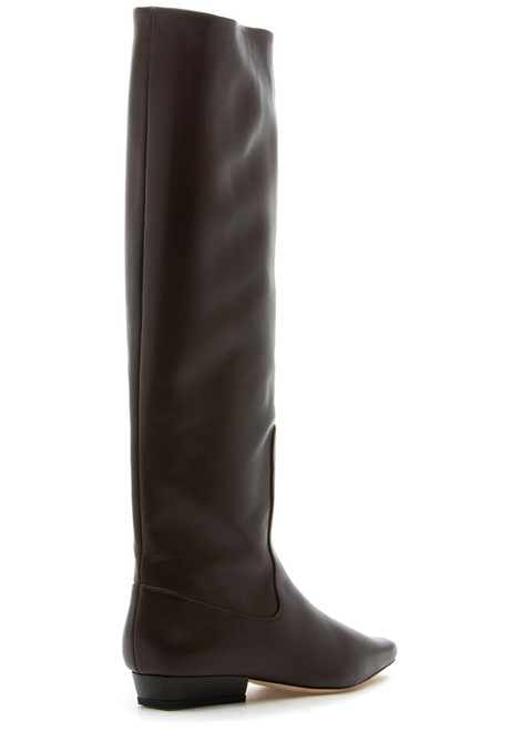 Staud Wally Flat Boot Espresso Leather