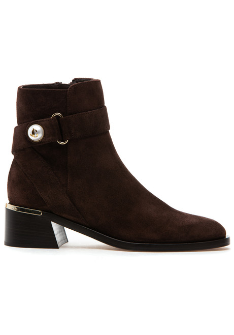 Jimmy Choo Noor 45 Boot Chocolate Velvet Suede