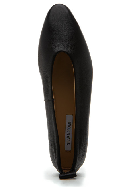 Steve Madden Swanky Flat Black Leather