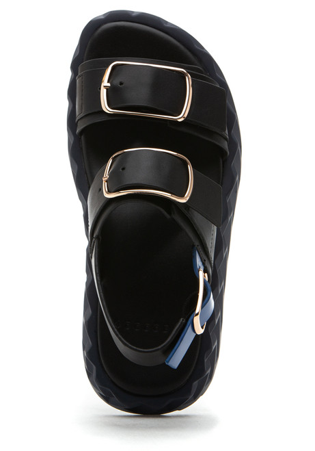 4CCCCEES Jabara Sandy Sandal Black Leather