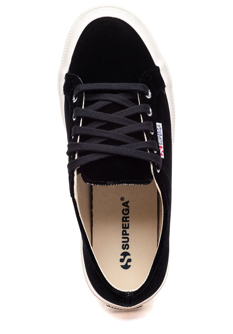 Superga 2790 Linea flatform sneakers in black canvas | ASOS