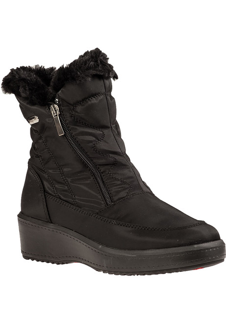 Veronica Snow Boot Black Fabric - Jildor Shoes
