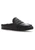 Vivien Fur Mule Black Leather