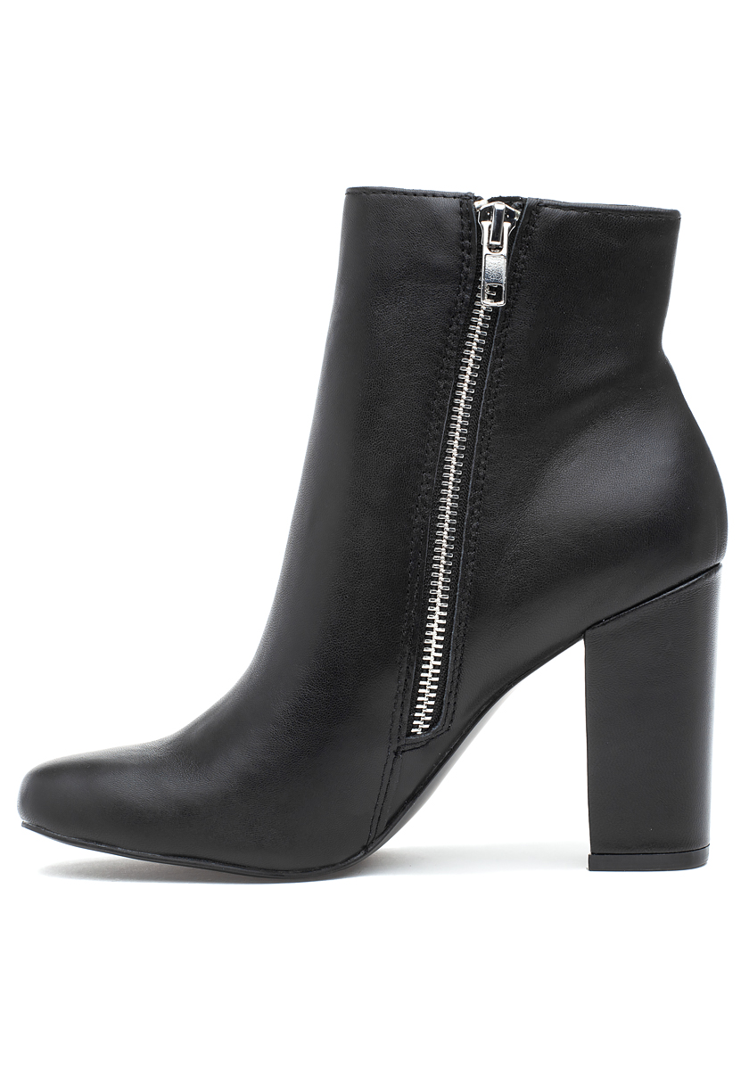black leather pixie boots