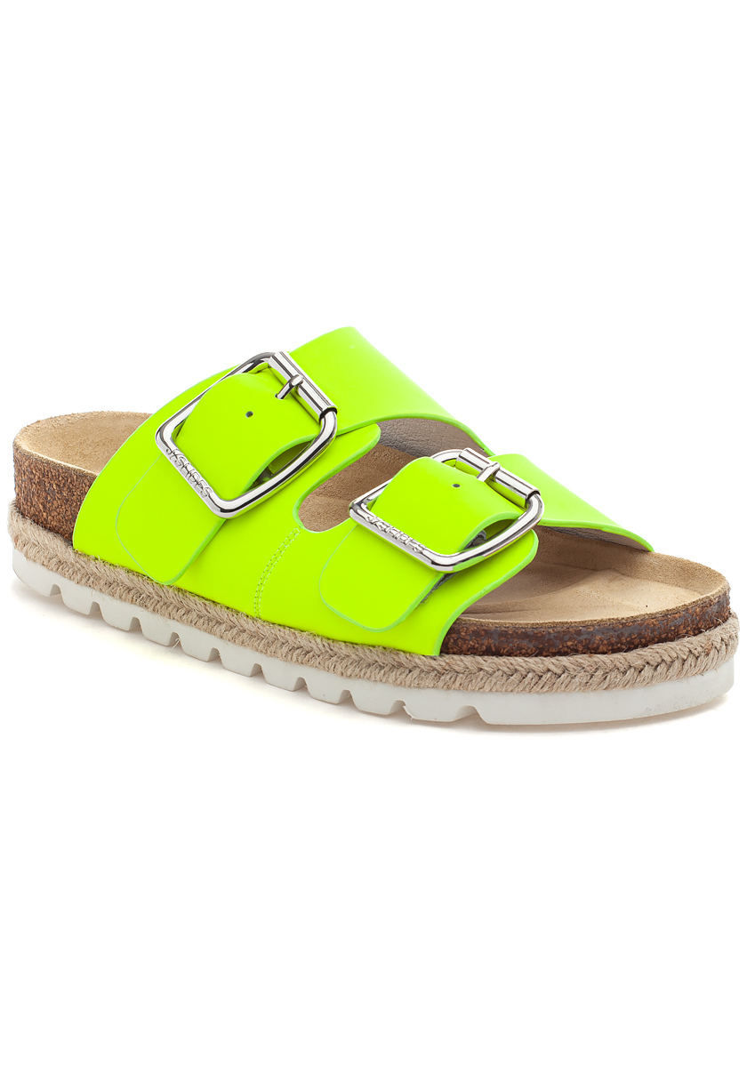 neon yellow sandal