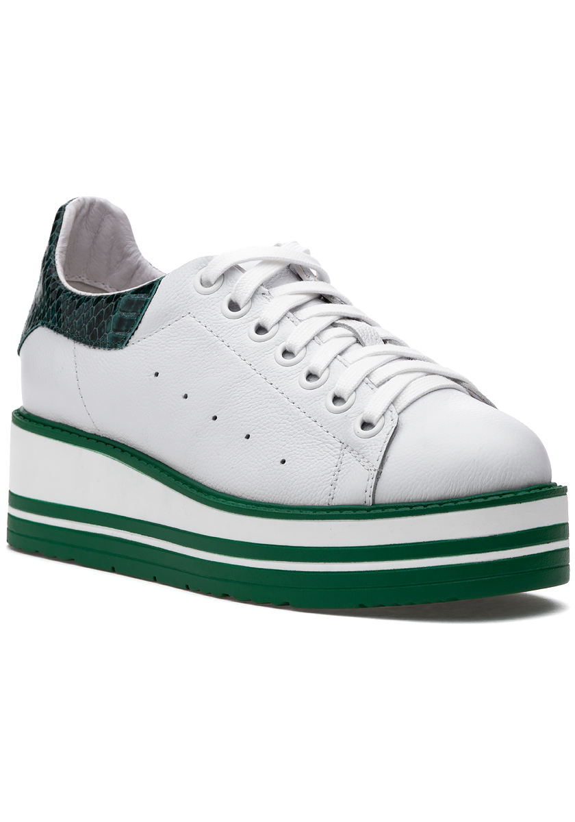 Siobhan Sneaker White/Emerald - Jildor 